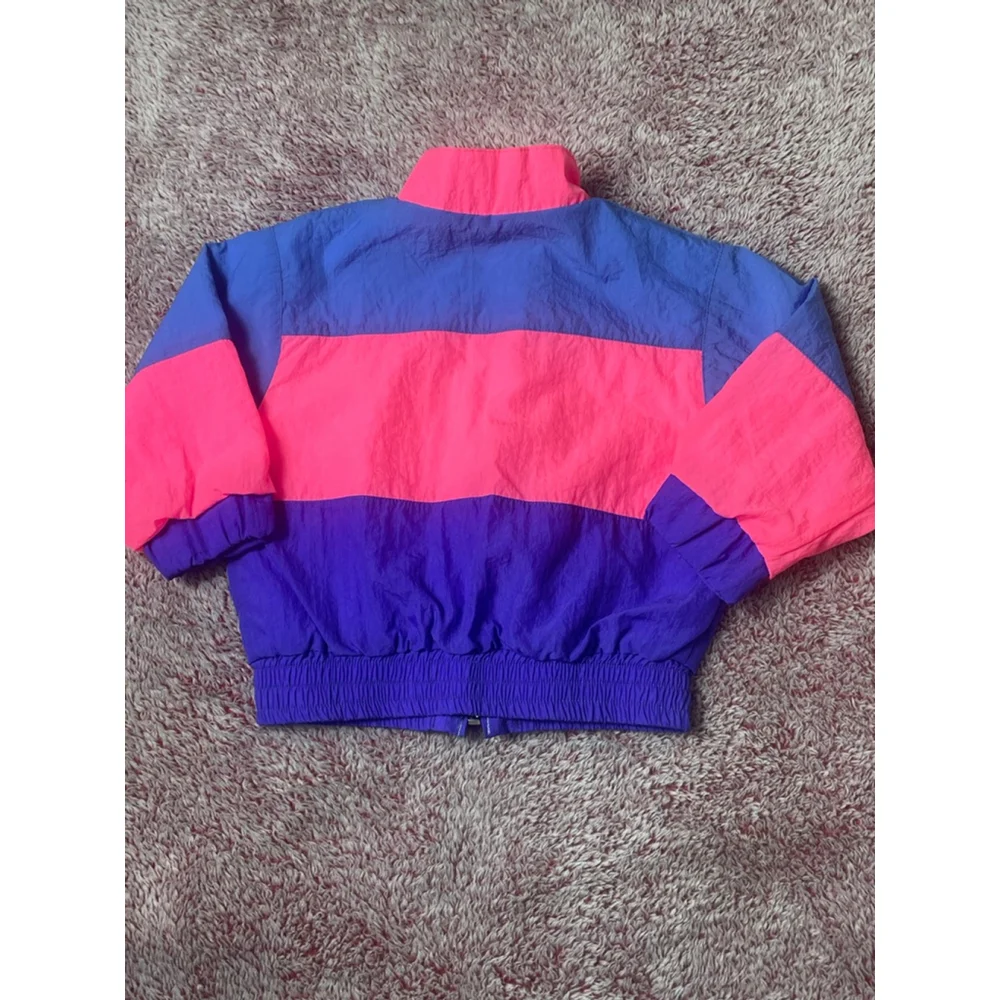 Girls' vtg hechts Colorblock Windbreaker Jacket 2T Pink Purple